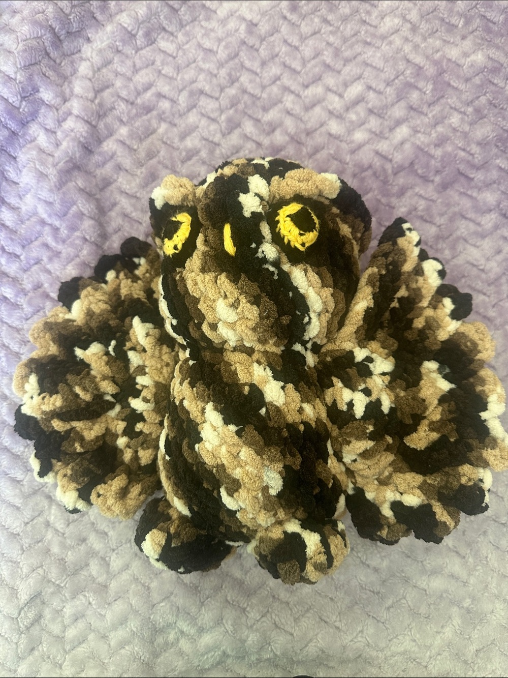Handcrafted Amigurumi Owl  - Brown & Black